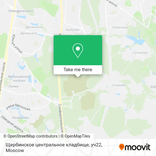 Щербинское центральное кладбище, уч22 map