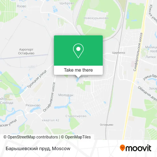 Барышевский пруд map