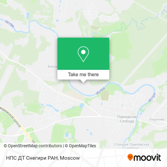 НПС ДТ Снегири РАН map