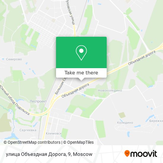 улица Объездная Дорога, 9 map