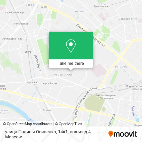 улица Полины Осипенко, 14к1, подъезд 4 map