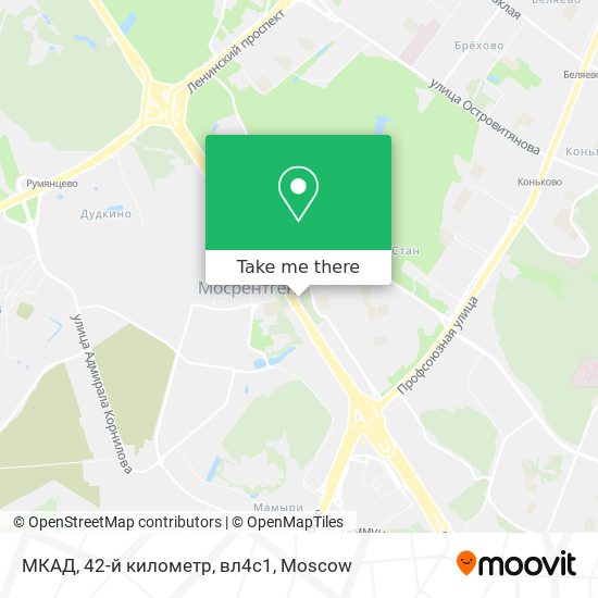МКАД, 42-й километр, вл4с1 map