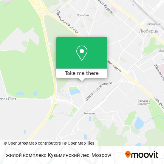 жилой комплекс Кузьминский лес map