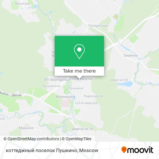 коттеджный поселок Пушкино map