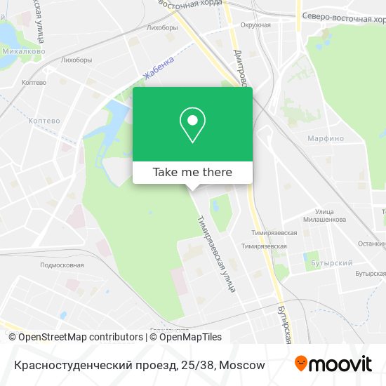 Красностуденческий проезд, 25 / 38 map