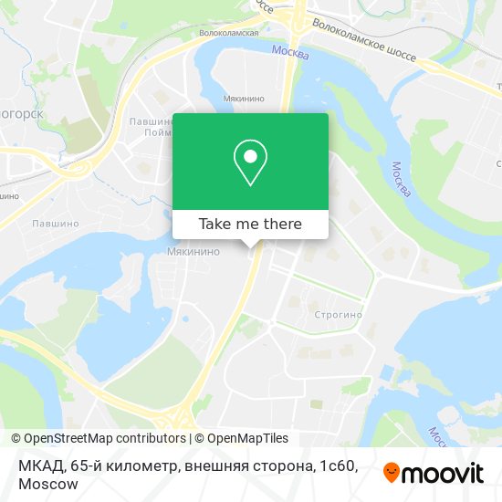 МКАД, 65-й километр, внешняя сторона, 1с60 map