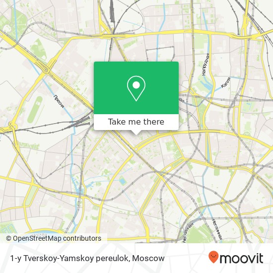 1-y Tverskoy-Yamskoy pereulok map