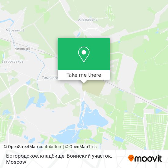 Богородское, кладбище, Воинский участок map