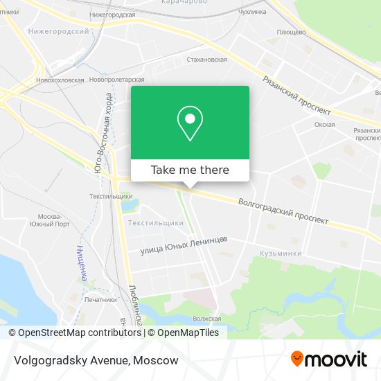 Volgogradsky Avenue map