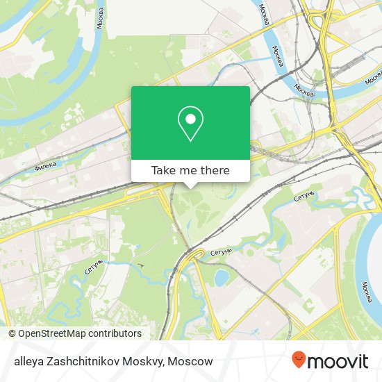 alleya Zashchitnikov Moskvy map