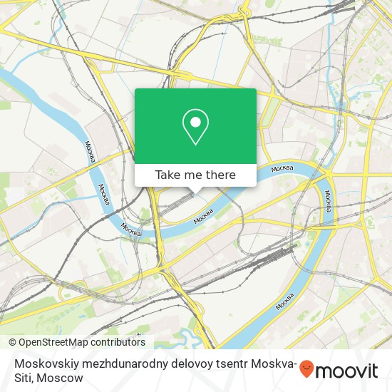 Moskovskiy mezhdunarodny delovoy tsentr Moskva-Siti map