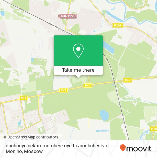 dachnoye nekommercheskoye tovarishchestvo Monino map