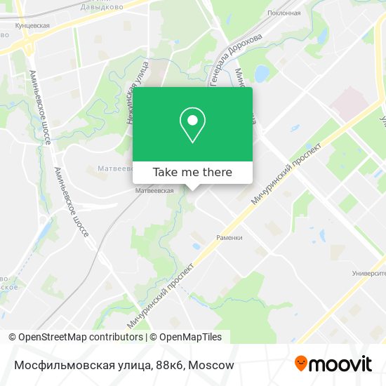 Мосфильмовская улица, 88к6 map
