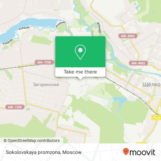 Sokolovskaya promzona map