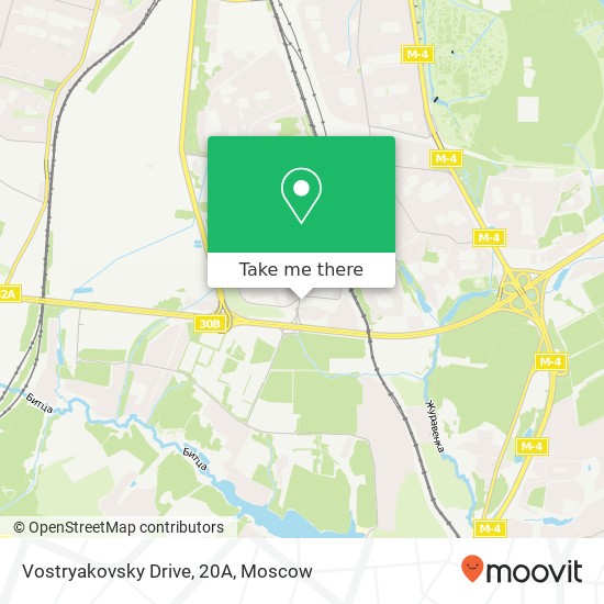 Vostryakovsky Drive, 20А map