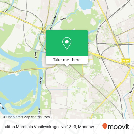 ulitsa Marshala Vasilevskogo, No:13к3 map