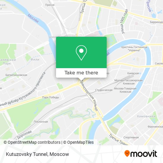 Kutuzovsky Tunnel map