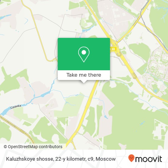 Kaluzhskoye shosse, 22-y kilometr, с9 map