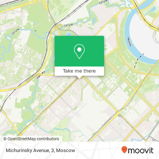 Michurinsky Avenue, 3 map