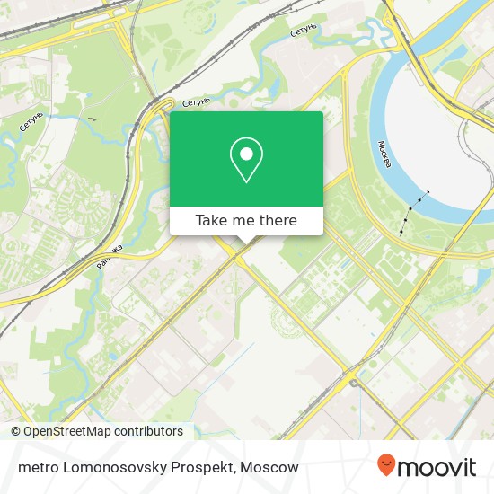 metro Lomonosovsky Prospekt map