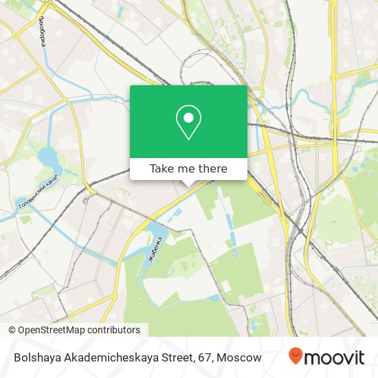 Bolshaya Akademicheskaya Street, 67 map