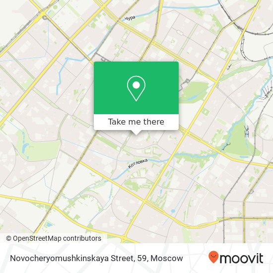 Novocheryomushkinskaya Street, 59 map