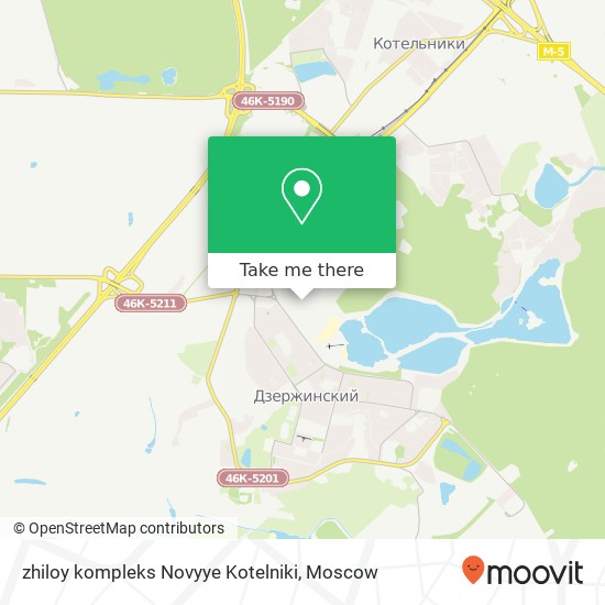 zhiloy kompleks Novyye Kotelniki map