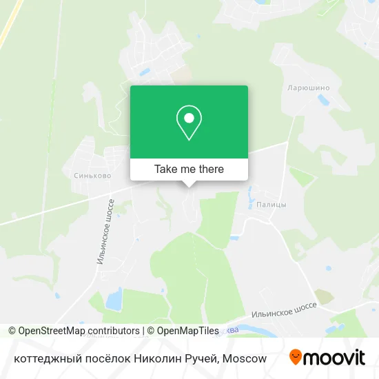коттеджный посёлок Николин Ручей map