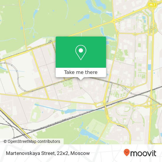 Martenovskaya Street, 22к2 map