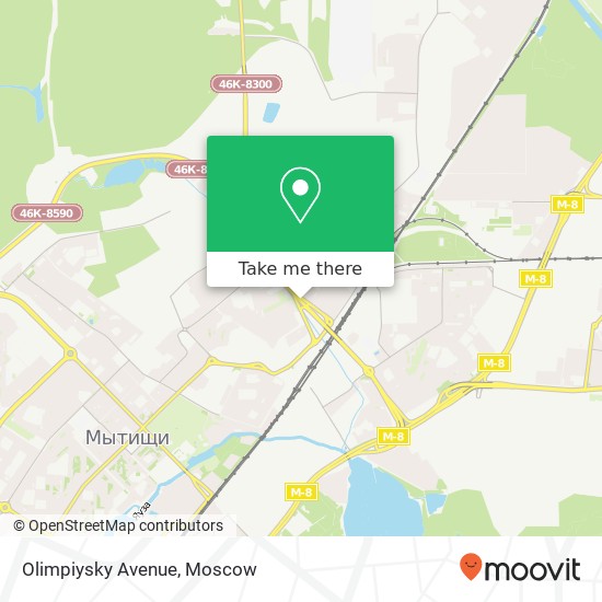 Olimpiysky Avenue map