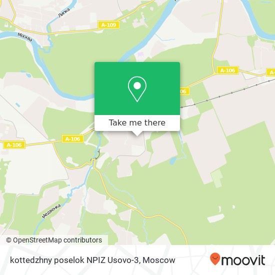 kottedzhny poselok NPIZ Usovo-3 map