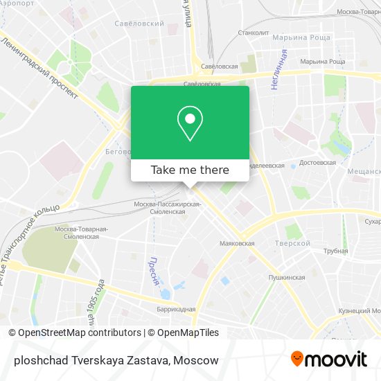 ploshchad Tverskaya Zastava map