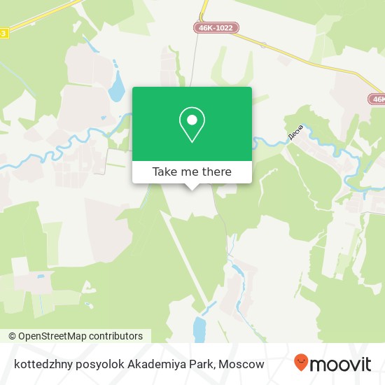 kottedzhny posyolok Akademiya Park map