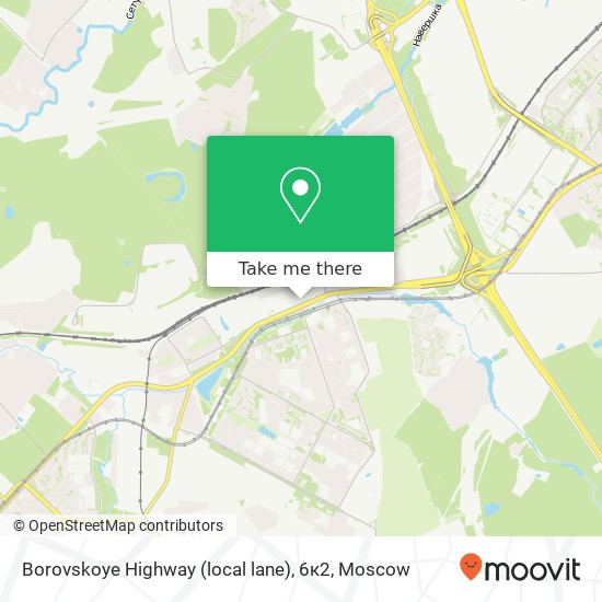 Borovskoye Highway (local lane), 6к2 map