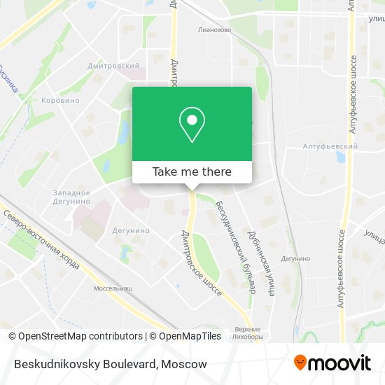 Beskudnikovsky Boulevard map