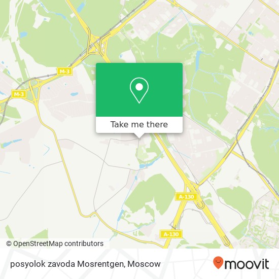 posyolok zavoda Mosrentgen map
