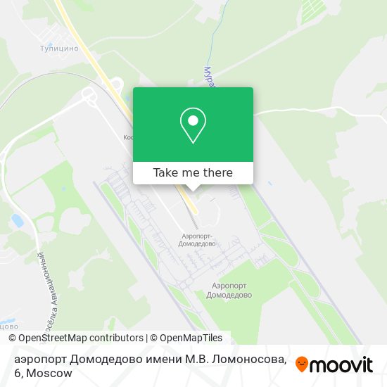 аэропорт Домодедово имени М.В. Ломоносова, 6 map