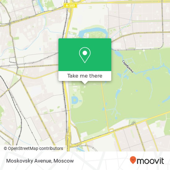 Moskovsky Avenue map