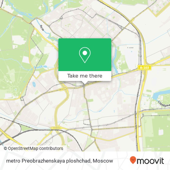 metro Preobrazhenskaya ploshchad map