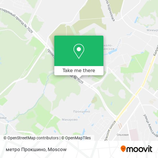 метро Прокшино map