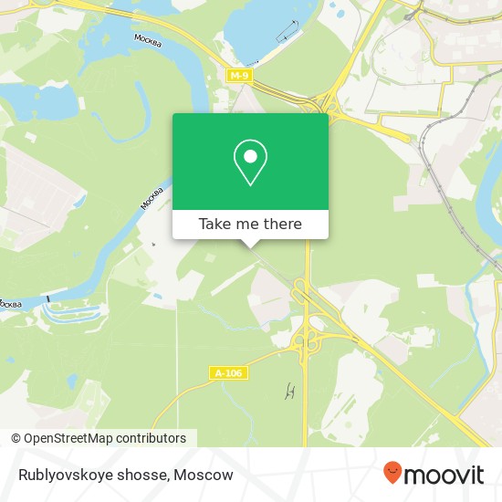 Rublyovskoye shosse map
