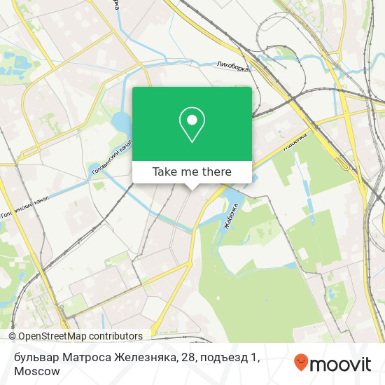 бульвар Матроса Железняка, 28, подъезд 1 map