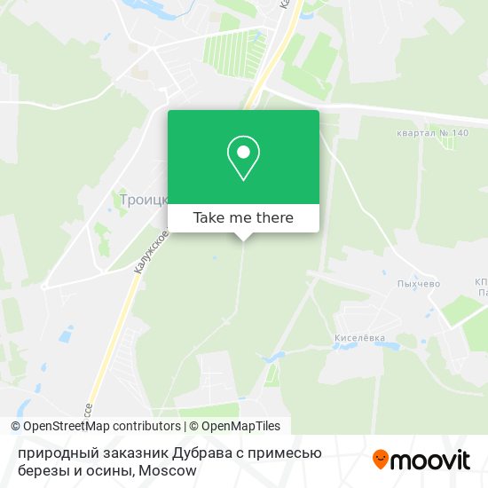 природный заказник Дубрава с примесью березы и осины map