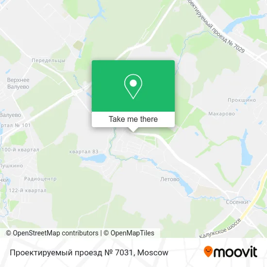Проектируемый проезд № 7031 map