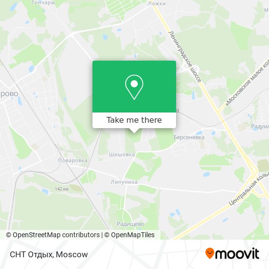 СНТ Отдых map