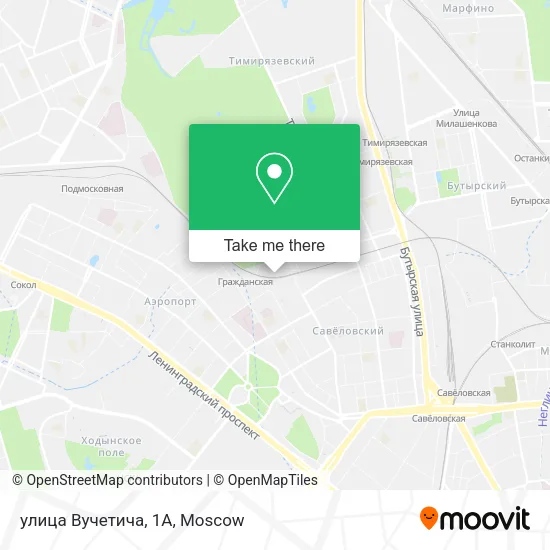 улица Вучетича, 1А map