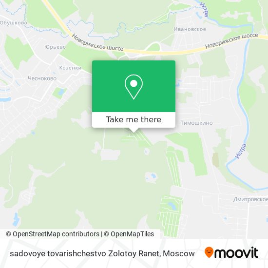 sadovoye tovarishchestvo Zolotoy Ranet map