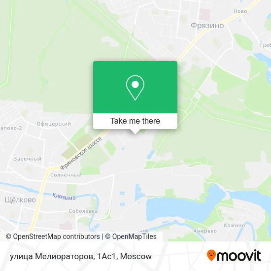 улица Мелиораторов, 1Ас1 map