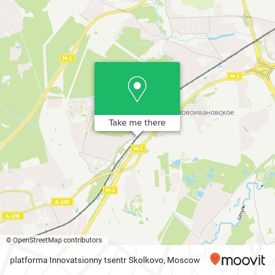 platforma Innovatsionny tsentr Skolkovo map