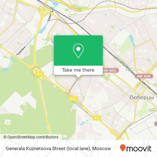 Generala Kuznetsova Street (local lane) map